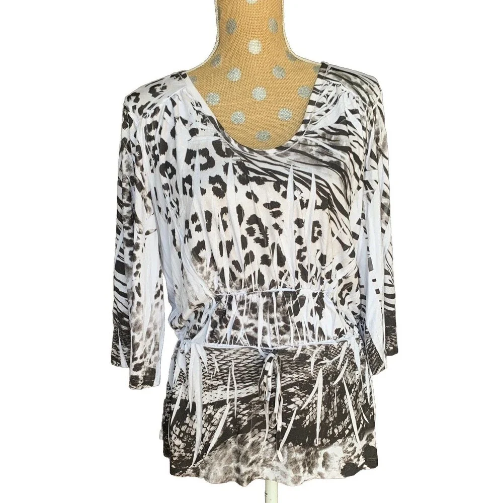 Melissa Paige Y2k Bell Sleeve Paisley Babydoll Slinky Top Soft Grunge Whimsigoth - Picture 1 of 12